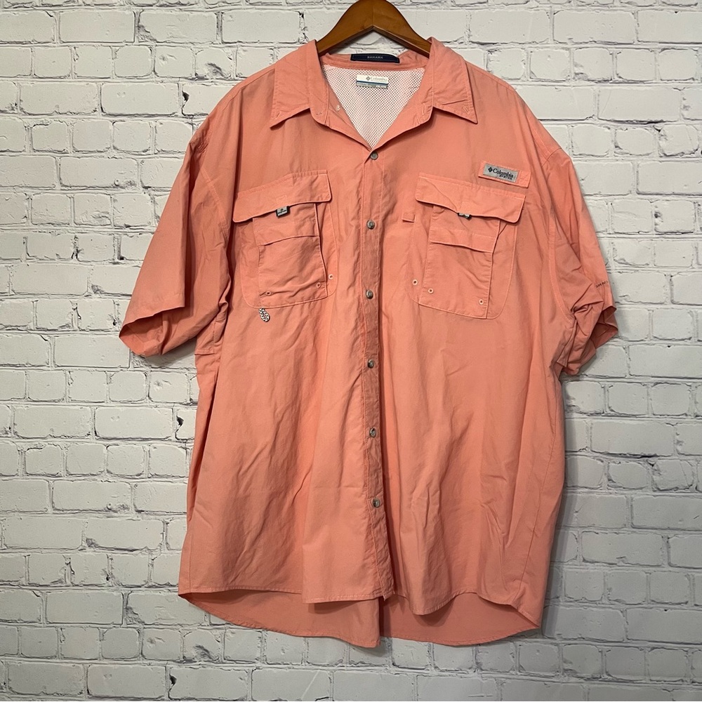 Columbia Men's PFG Bahama Vented Outdoors Short Sleeve Shirt Size XXL
